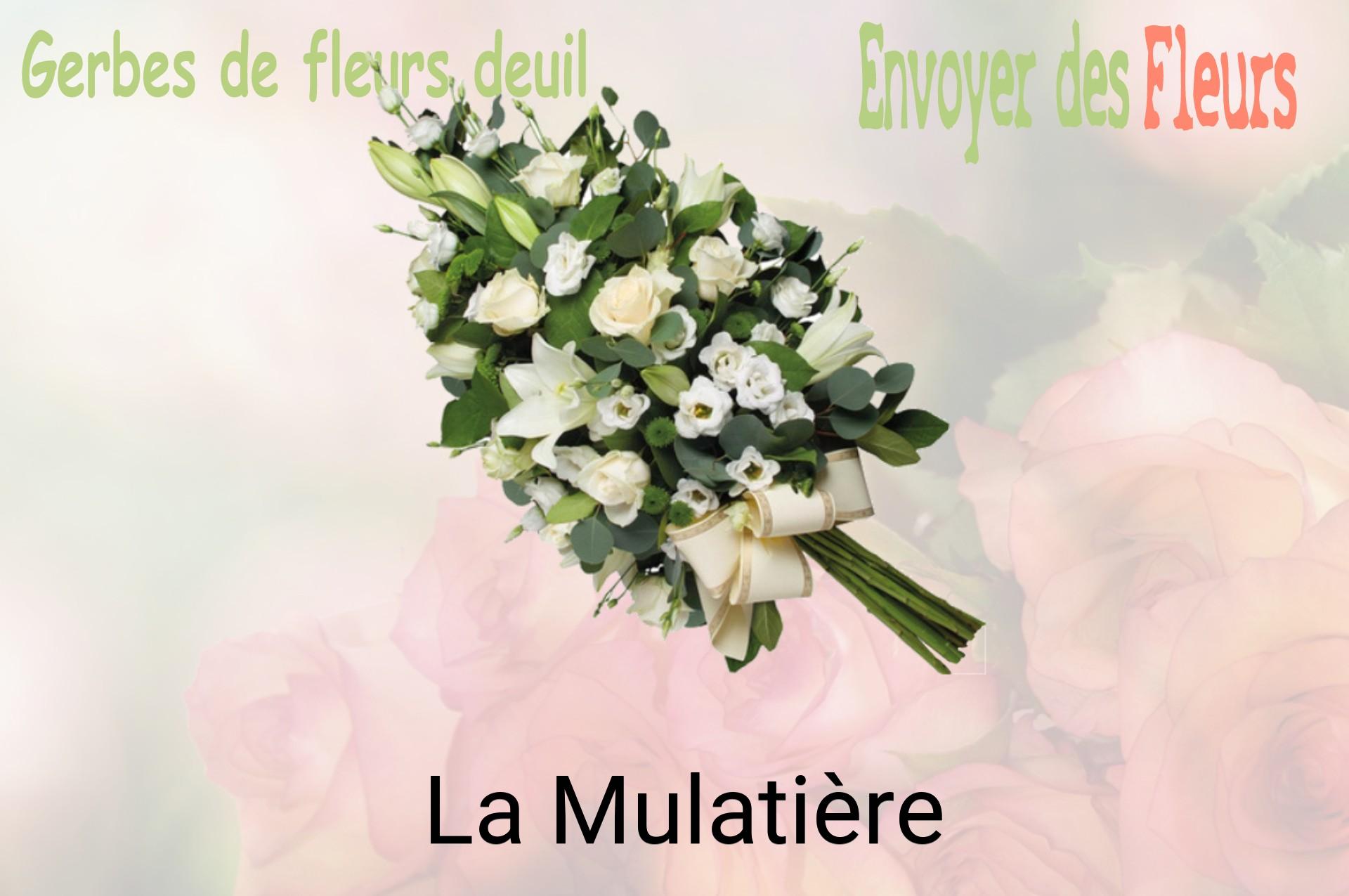 Gerbe de fleurs de deuil livrée à La Mulatière